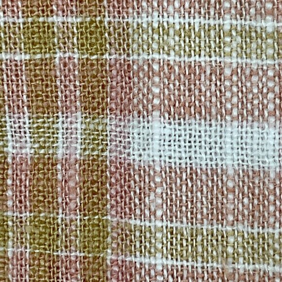 NWOT American Eagle Oversized Linen-Blend Plaid Button Down Shirt Roll Tab XS-1X - Picture 12 of 16